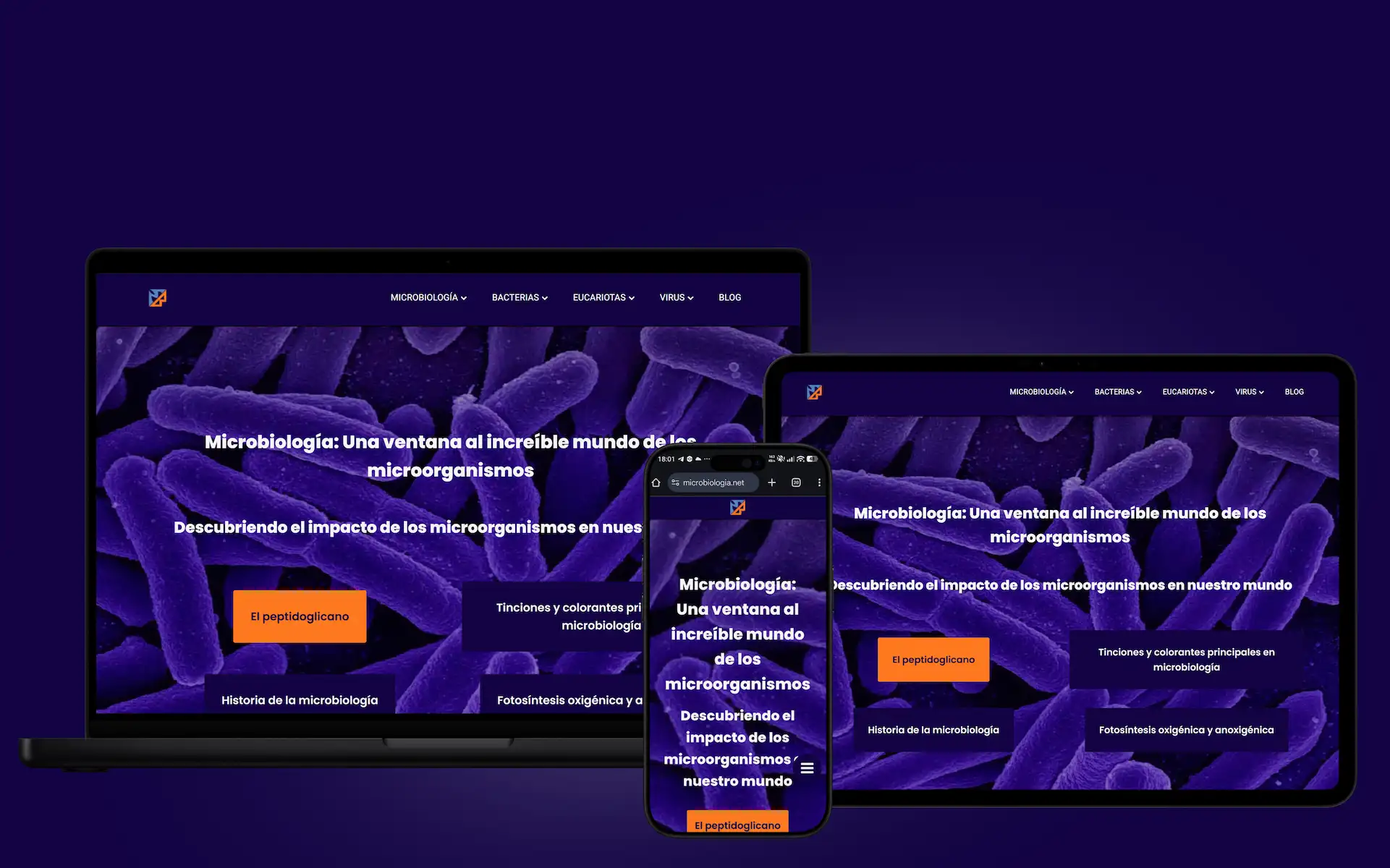 proyecto web microbiología